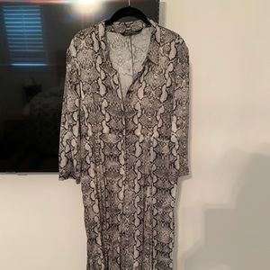 Zara snake skin maxi dress size XL